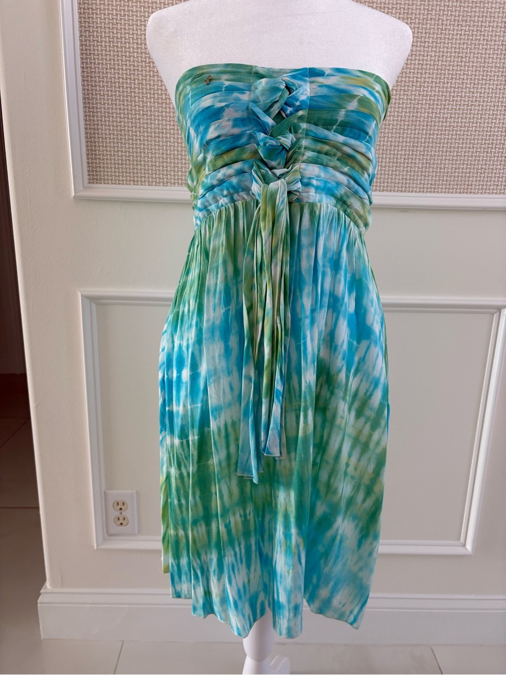Pineapple Palm Beach Strapless Dress - M
